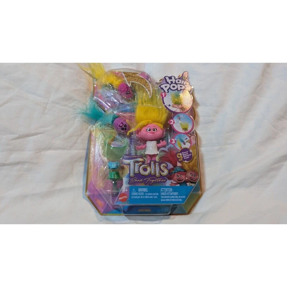 Dreamworks Trolls Band Together Hair Pops Viva Small Doll & Accessories NIP